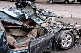 Car-Badly-Damaged-In-Crash