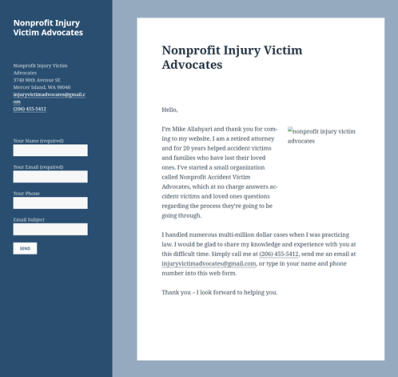 Nonprofit Injury Victim Advocates Home Page