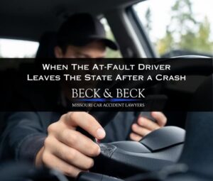 when the at fault driver leaves state after a car accident