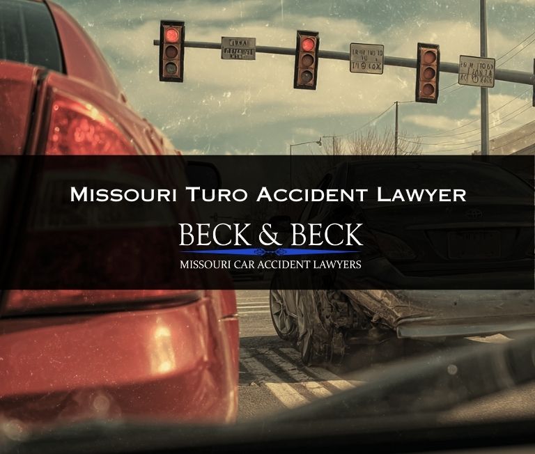 turo car crashed into the rear of another car at a stop light in missouri