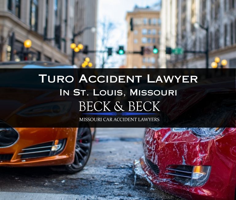 Accident at an intersection in St. Louis, Missouri involving a Turo rental car