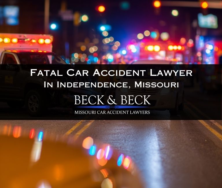 Head-on collision scene involving a fatality in Independence, Missouri related to a case handled by Beck & Beck Missouri Car Accident Lawyers