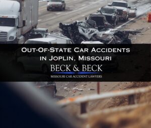 Accident involving out-of-state drivers on a highway in Joplin, Missouri relating to a case handled by Beck & Beck Missouri Car Accident Lawyers