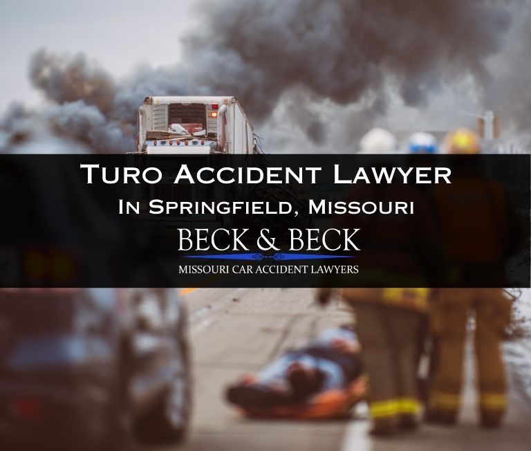Accident involving a Turo rental car on a highway in Missouri illustrating a case handled by Beck & Beck Missouri Car Accident Lawyers