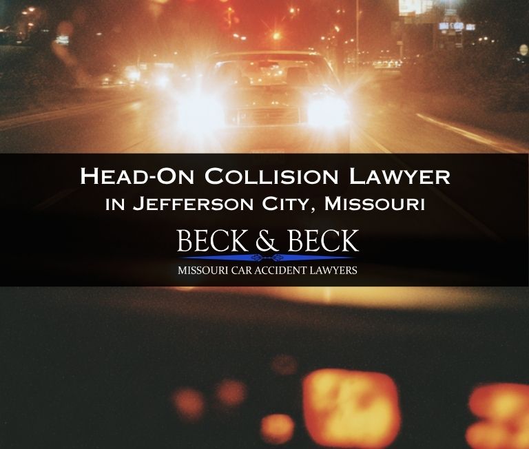 Car driving the wrong way at night in Jefferson City, Missouri related to a case handled by Beck & Beck Missouri Car Accident Lawyers