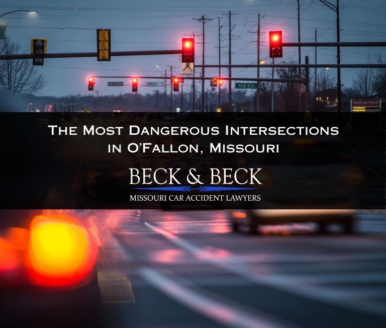 Heavy traffic at a dangerous intersection on Highway K in O'Fallon, Missouri