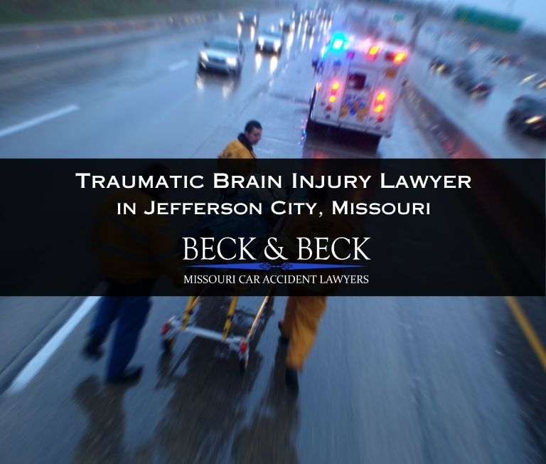 Car crash on a highway resulting in a traumatic brain injury in Jefferson City, Missouri related to a case handled by Beck & Beck Missouri Car Accident Lawyers