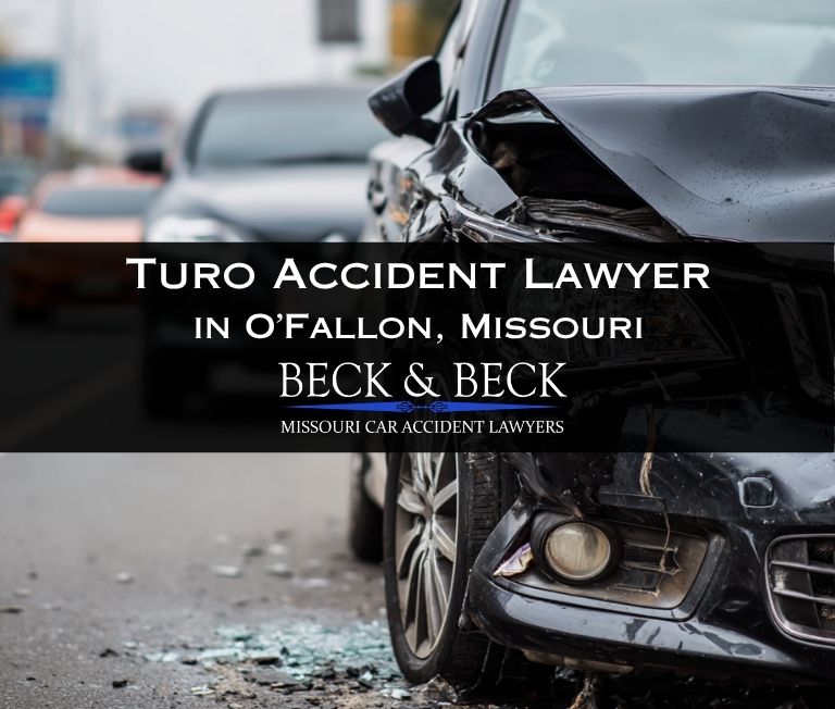 Car crash involving a Turo rental car in O'Fallon, Missouri related to a case handled by Beck & Beck Missouri Car Accident Lawyers