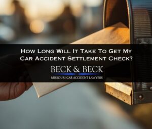 Car accident victim receiving their settlement check in the mail in St. Louis, Missouri