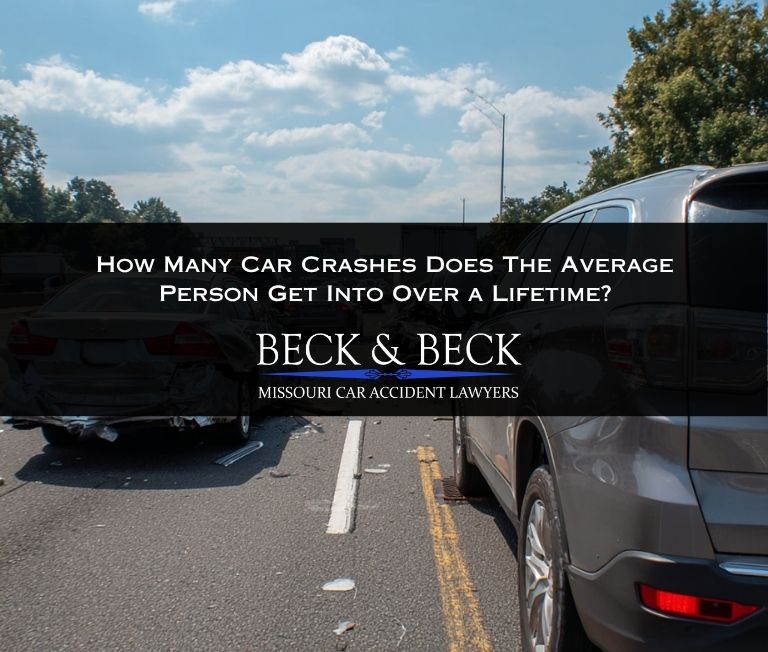 How many car accidents does the average person get into over a lifetime in the United States
