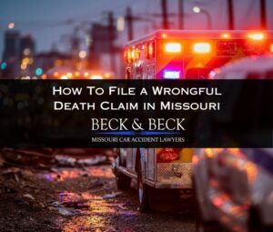 Ambulances at car crash scene in St. Louis, Missouri illustrating how to file a wrongful death claim after a fatal car accident in Missouri