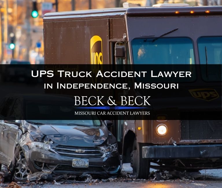 Accident involving a UPS delivery truck in Independence, Missouri related to a case handled by Beck & Beck Missouri Car Accident Lawyers