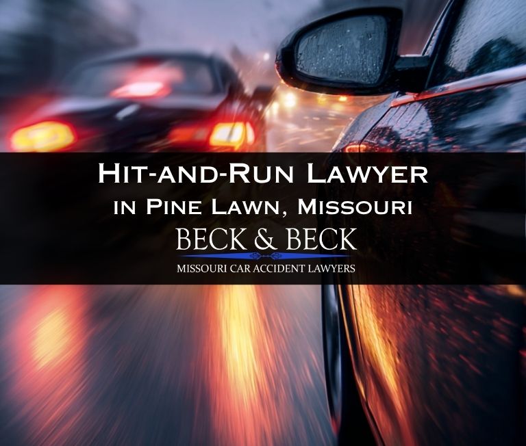 Driver fleeing the scene of a car accident in Pine Lawn, Missouri