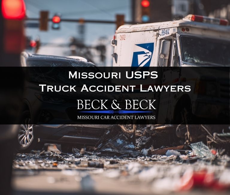 USPS truck crashed into the side of an SUV at an intersection in St. Louis, Missouri
