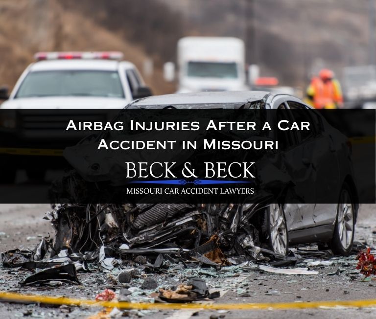 Car accident in Missouri where victim suffered injuries from an airbag