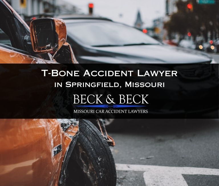 Car crashed into the driver side door of another car at an intersection in Springfield, Missouri