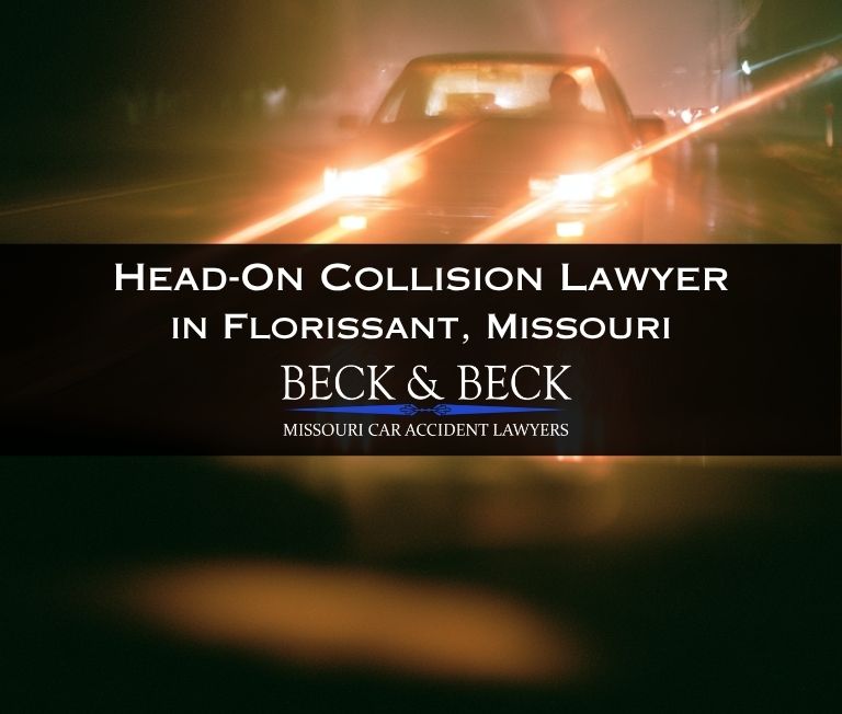 Car driving the wrong way at night related to a head-on collision car accident case handled by Beck & Beck Missouri Car Accident Lawyers
