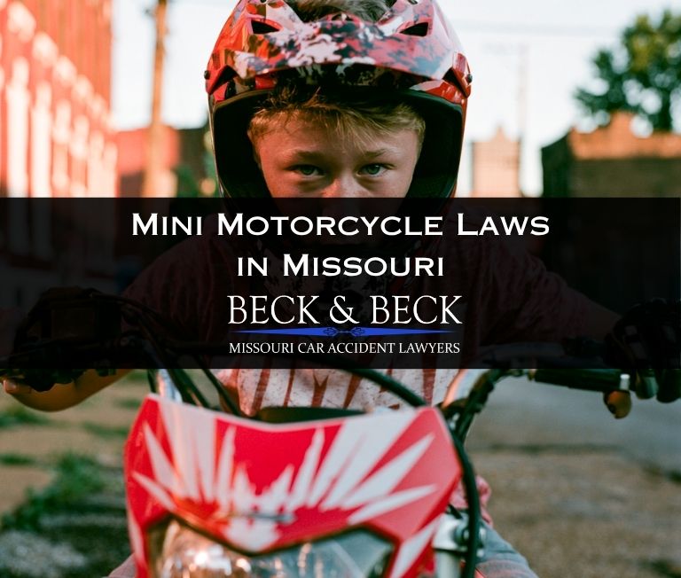 Teenager on a mini motorcycle in St. Louis, Missouri