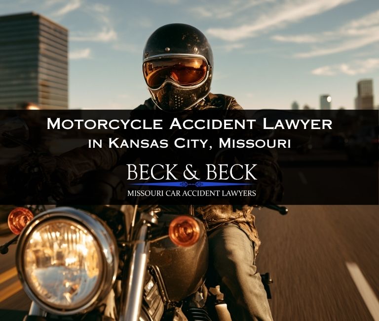 Motorcycle rider on the highway in Kansas City, Missouri