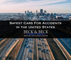 Aerial view of traffic on the freeway in St. Louis safest cars for car accidents in the United States