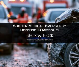 Highway car accident as the result of a sudden medical emergency in St. Louis, Missouri