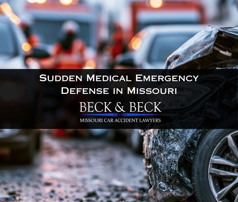 Highway car accident as the result of a sudden medical emergency in St. Louis, Missouri
