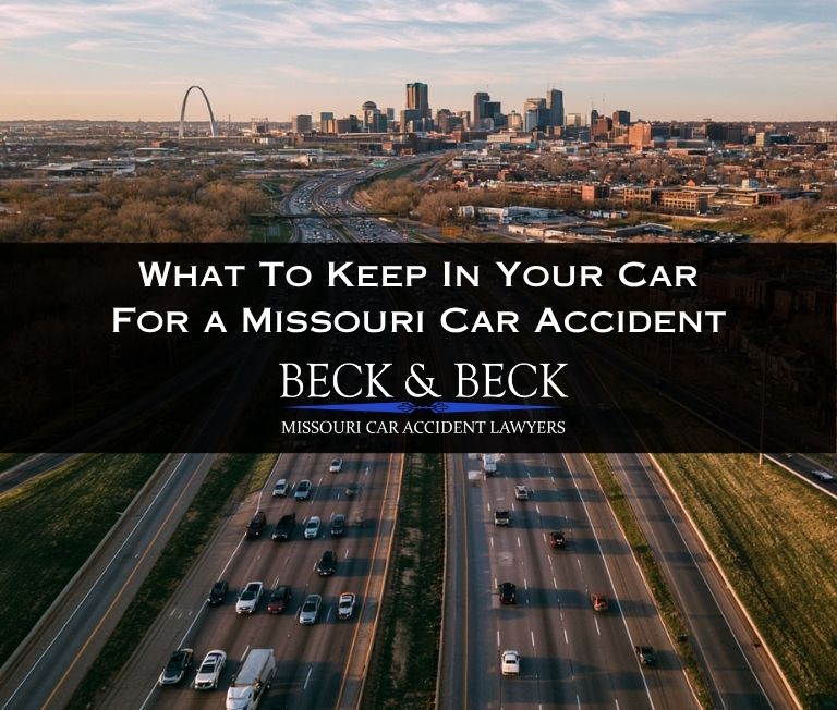 Cars in traffic on the highway in St. Louis, Missouri