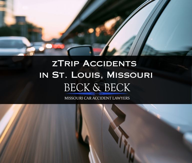 ztrip taxi shuttle on the way to the St. Louis airport