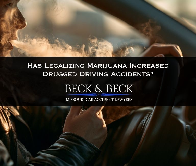 Driver vaping and driving in St Louis, Missouri