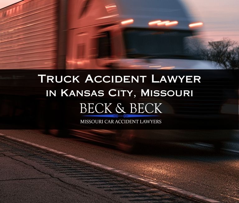 Speeding semi-truck out of control on freeway in Kansas City, Missouri
