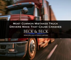 Truck driver making a common mistake which resulted in a crash on a highway in Missouri