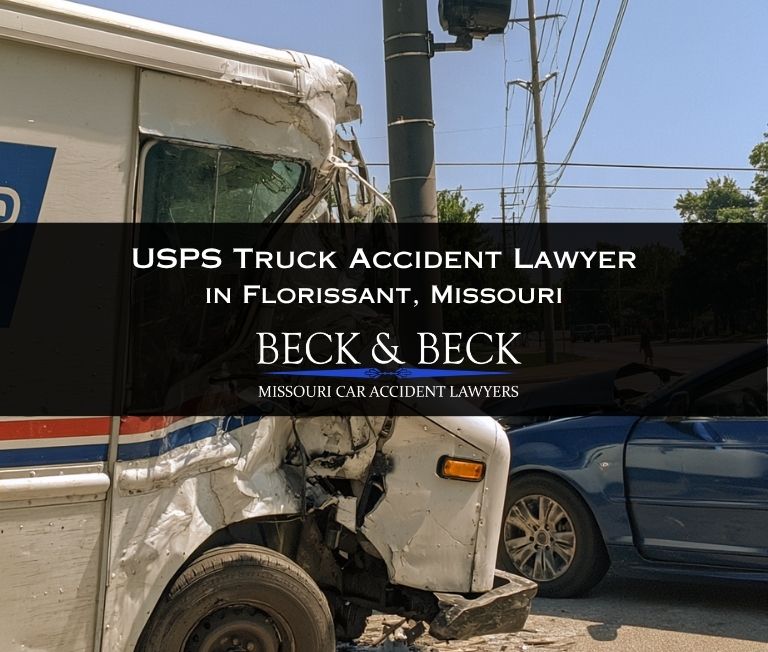 USPS postal truck crashed into another car at an intersection in Florissant, Missouri