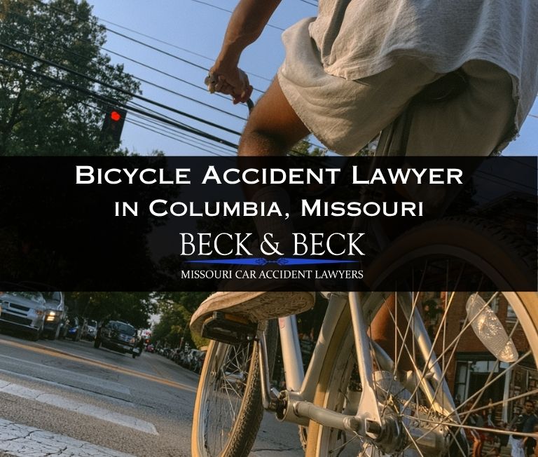 Teenager on a bicycle crossing the road in Columbia, Missouri related to a case handled by Beck & Beck
