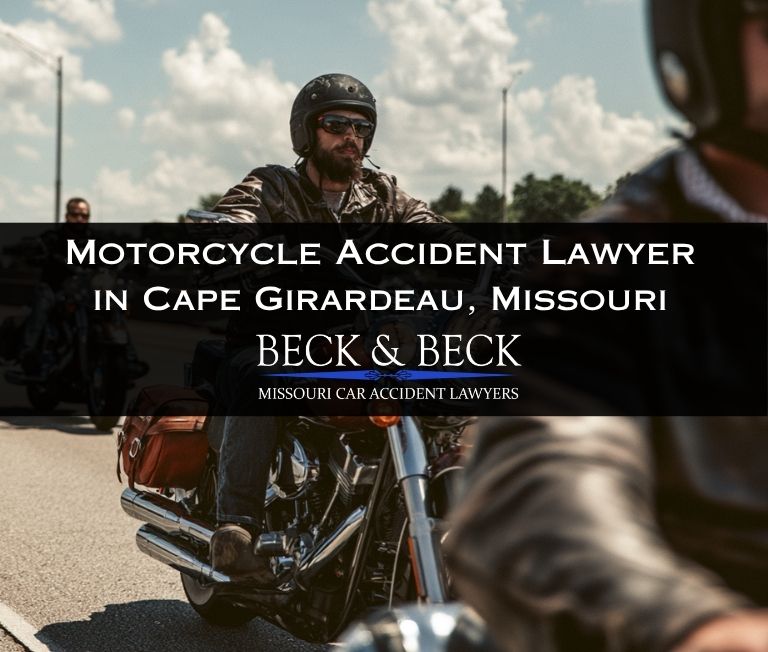 Motorcycle riders on the highway in Cape Girardeau, Missouri